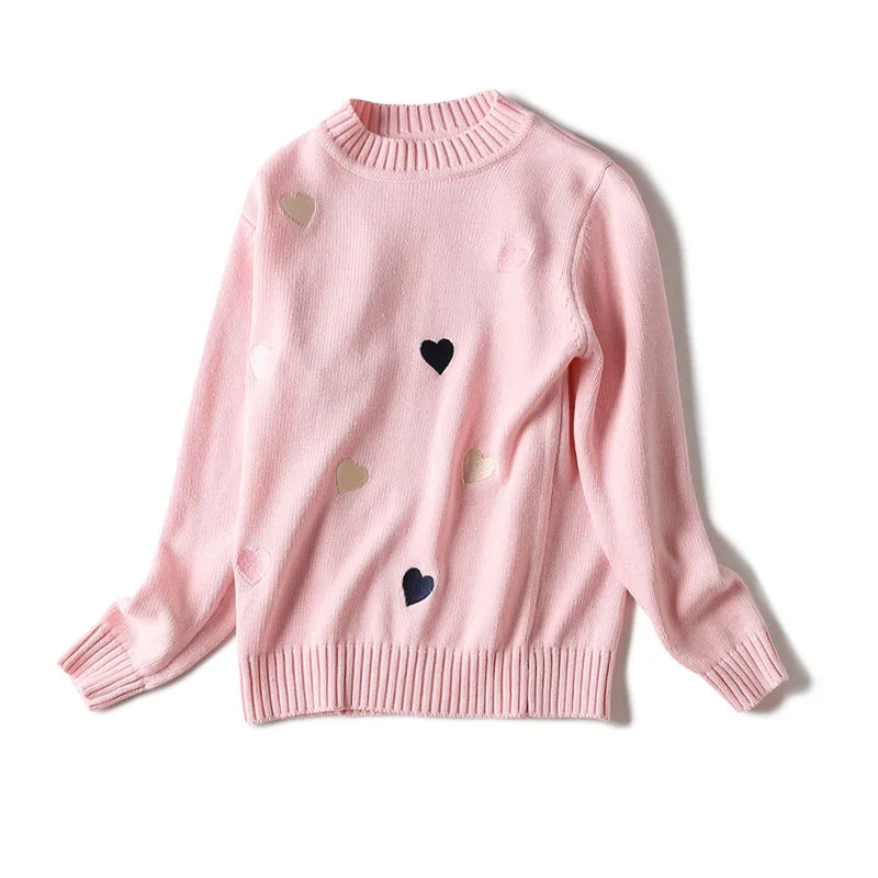 Autumn Kids Winter Pulover Sweater Dress Little Girl Top Clothing Round Neck Sweater Children 3 4 5  6 7 8 9 11 12 13 14 Year