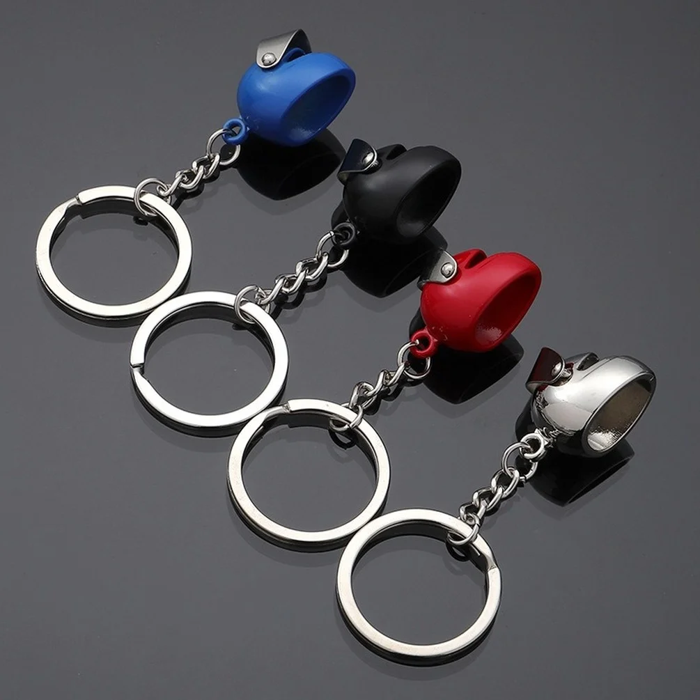 Classic Simulation Motorcycle Helmet keychain Exquisite Keyring Motor Casque Safety Knight Hat Key Chain Ring Creative Gift