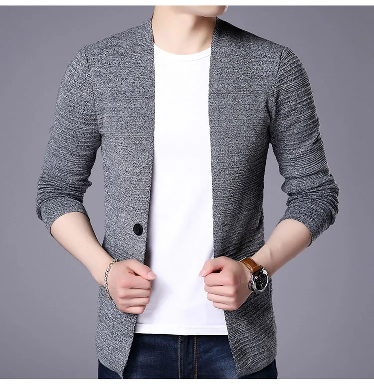 

MRMT 2024 Brand Qiu Dong Men's Jackets Sweaters Leisure Pure Wool Knit Overcoat for Male Long-sleeve Cardigan Sweater Coat