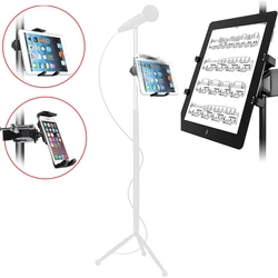 Universal Tablet Desktop Stroller Holder For Microphone Stand Mobile Phone Mount For Ipad Iphone 4.5 to 12.9 inch Car bracket