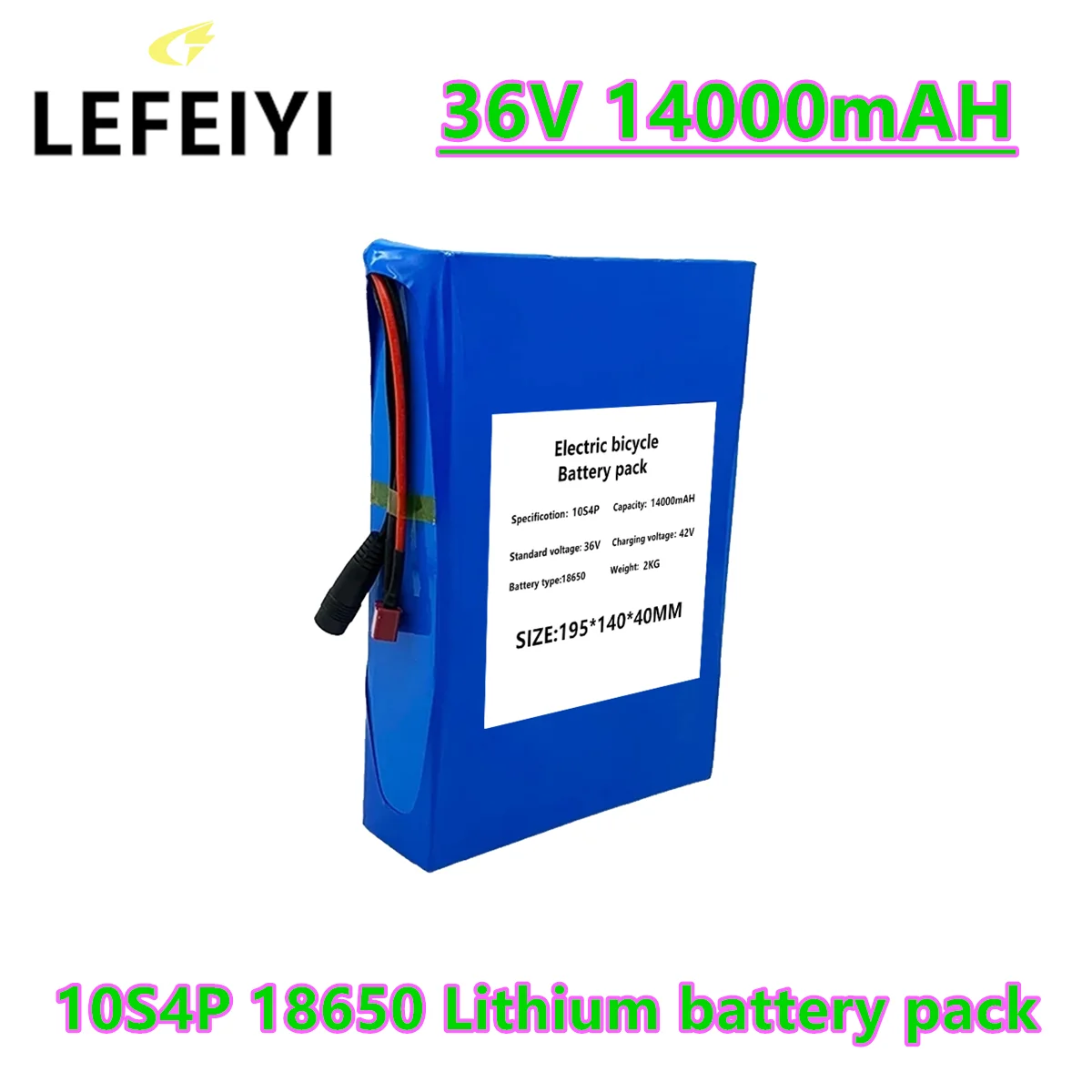 New 100% Original 36V 14AH Lithium Ion 10S4P Square18650 Battery Pack For Assist Electric Vehicles, Electric Bicycles, Motorcycl