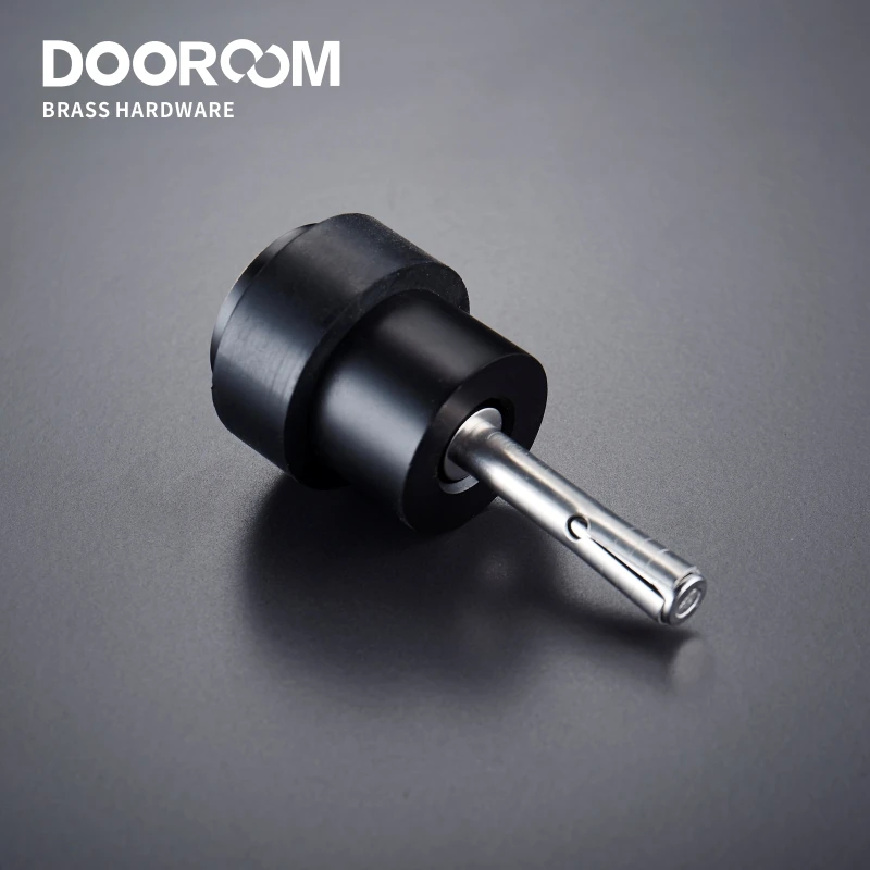 Dooroom Brass Environmental Rubber Door Stops Bathroom Door Stopper Heavy Duty Floor Mount Bumper Non-magnetic Door Holder Catch