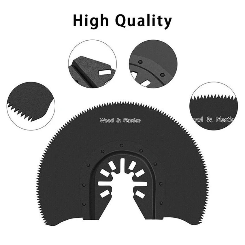 5 pz/set lame per utensili oscillanti da 88mm lame multiutensile a sgancio rapido lame per seghe oscillanti universali per legno plastica metallo
