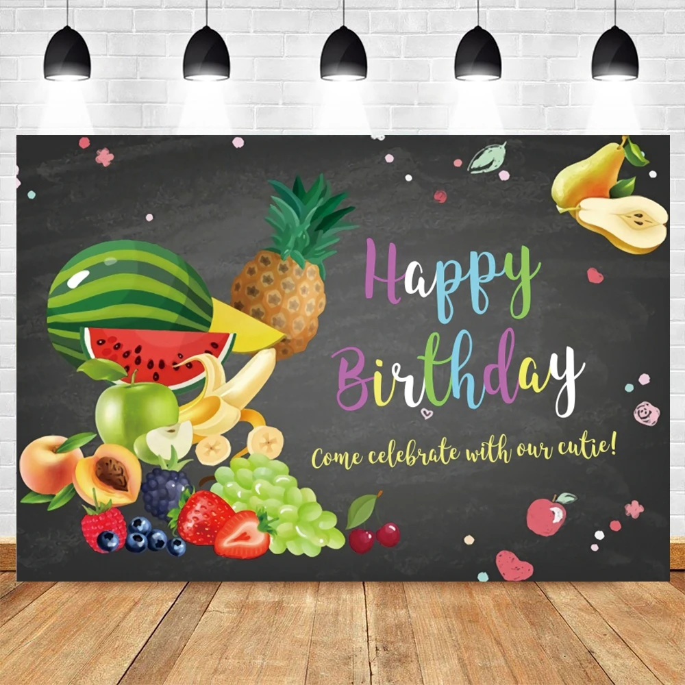 Yeele-خلفية للتصوير الفوتوغرافي لأعياد ميلاد الطفل ، خلفية صور مصنوعة من الفينيل ، شخصية ، بطيخ ، أناناس ، صيف