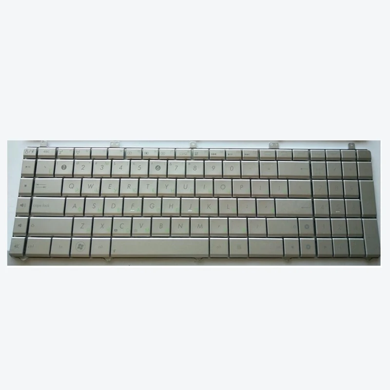 GZEELE NEW Russian Layout RU Laptop Keyboard for Asus N55 N55S N55SL N55SF N55X Silver replacement keyboard