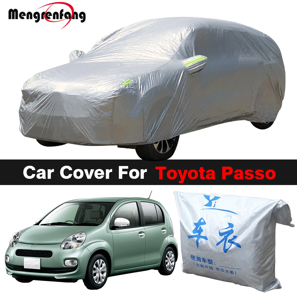 Full Car Cover Outdoor Auto Anti-UV Sun Shade Rain Snow Dust Resistant Cover For Toyota Cynos Passo