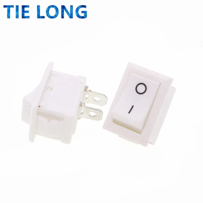 10Pcs Drukknop 10X15Mm Spst 2Pin 3pin 3A 250V KCD11 Snap-In Op off Boat Rocker Switch 10Mm * 15Mm Zwart Rood Wit