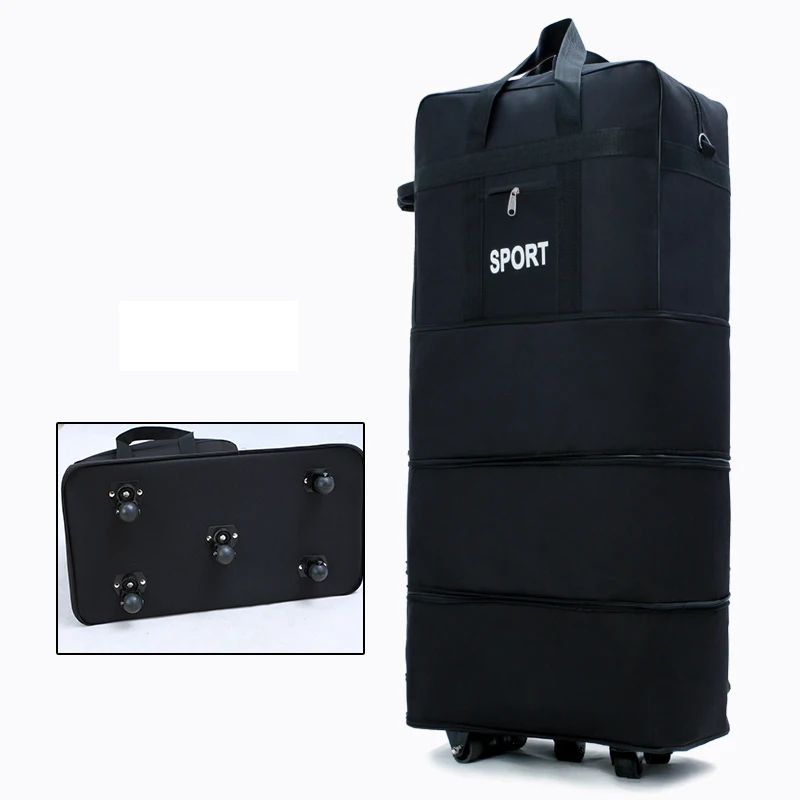 

Air checked trolley suitcase bag study abroad luggage bag extra large Oxford travelling bag moving trolley bag pulley bag