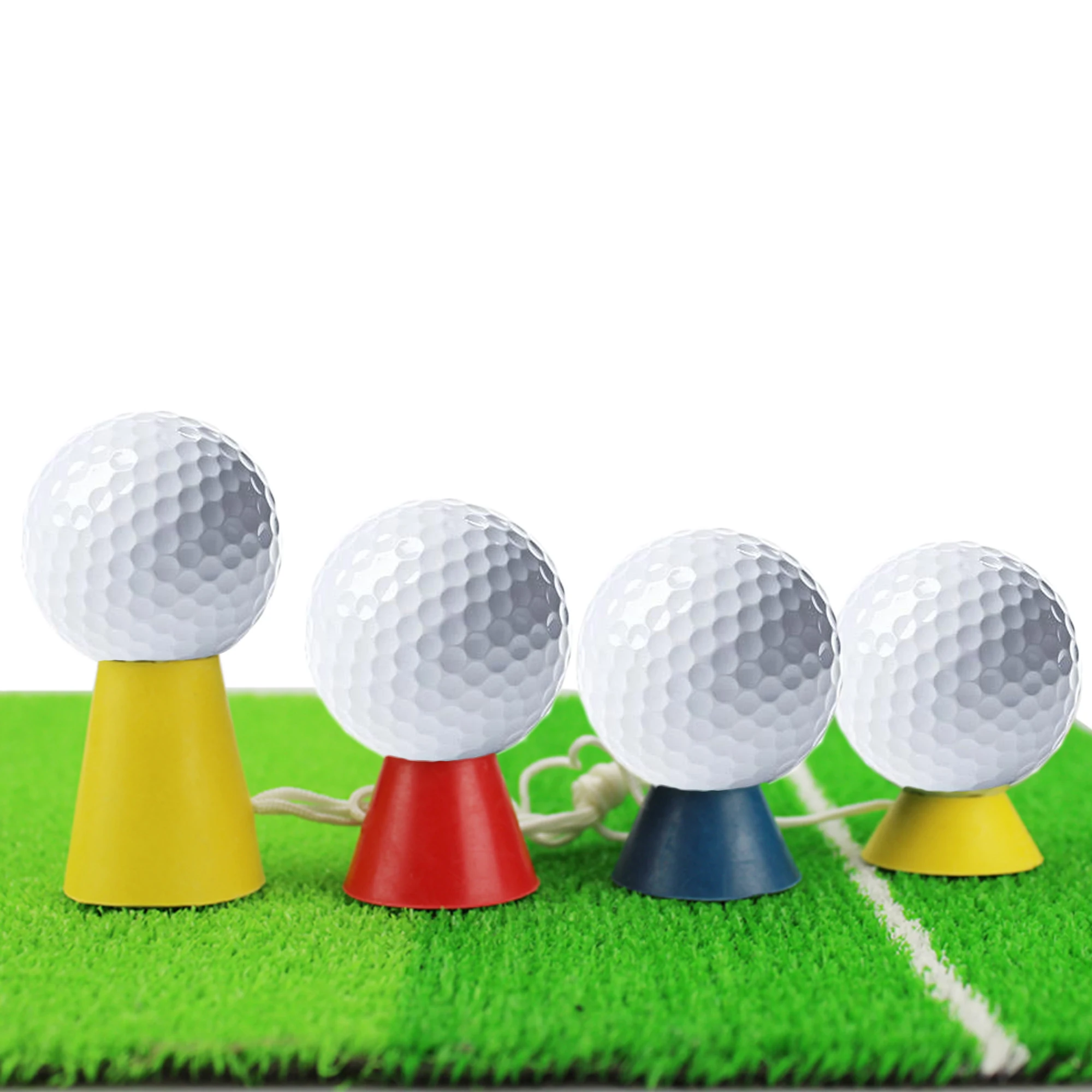 

Golf Tees 4 In 1 Different Heights Rubber Winter Golf Tees Driver Home Range Ball Training Practice Outdoor Sports Golf Tees