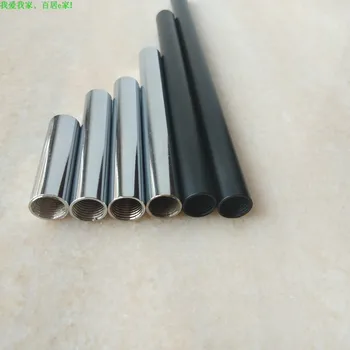 2PCS ภายใน M10หญิงด้าย + Electroplated โลหะกลวงท่อเหล็กท่อตรงทั้งปลายมีด้านในฟันหลอดสำหรับ DIY Part