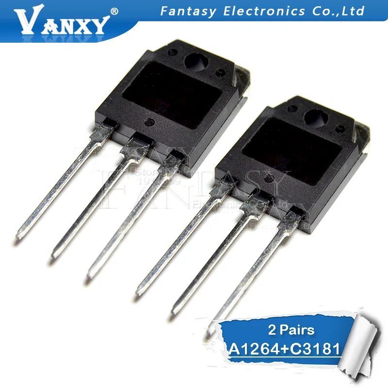 2pairs ( 2pcs A1264N + 2pcs C3181N ) TO-3P 2SA1264N 2SC3181N A1264 C3181 2SA1264 2SC3181