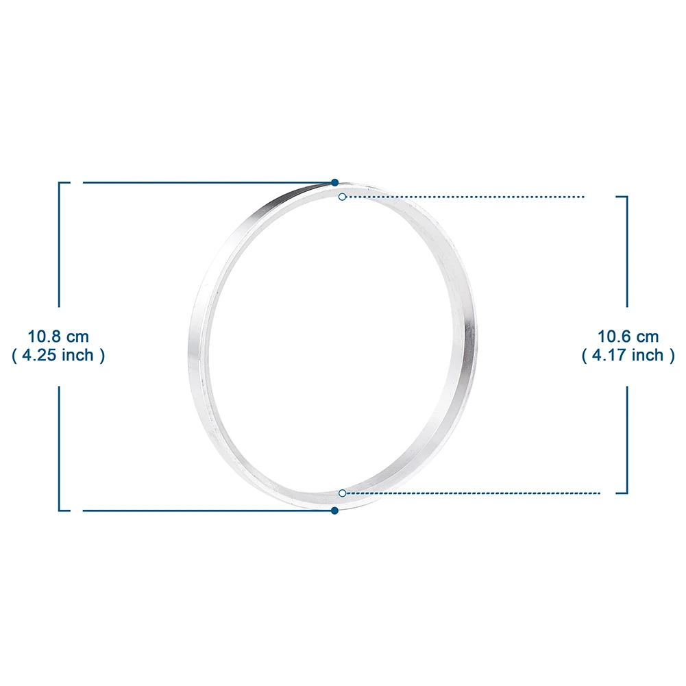 4pc Aluminum Hub Center Rings 73.1mm OD to 54.1/56.1/56.6/57.1/58.1/59.5/60.1/63.3/64.1/65.1/66.1/67.1/70.1/72.6mm ID