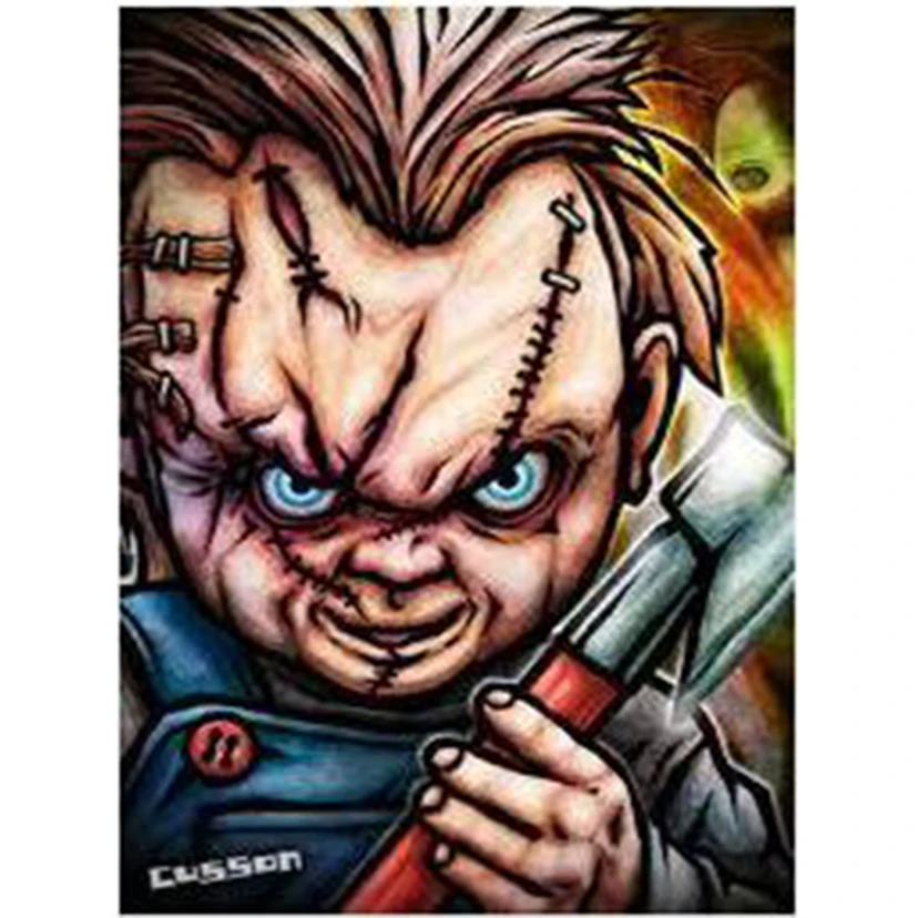 

Halloween Gift 5D DIY Diamond Painting Horror Muppet Killer Chucky Full Drill Embroidery Cross Stitch Mosaic Home Decor Art WR10