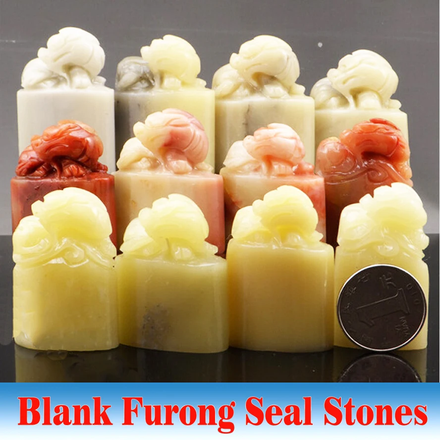 Natural Chinese Seal Stamp for Painting Calligraphy traditional Shoushan Stone Engraving Seal Art set