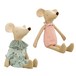 Stuffed Animal Toy Linen Doll Mouse Realistic Mouse Comfort Doll Stuffed Toy Home Decor Simulation Toy Kid 3+ 35cm/14inch