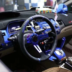 14 inch 350mm racing steering wheel PVC Red Gold Blue Black ray refitting sports car steering wheel auto parts