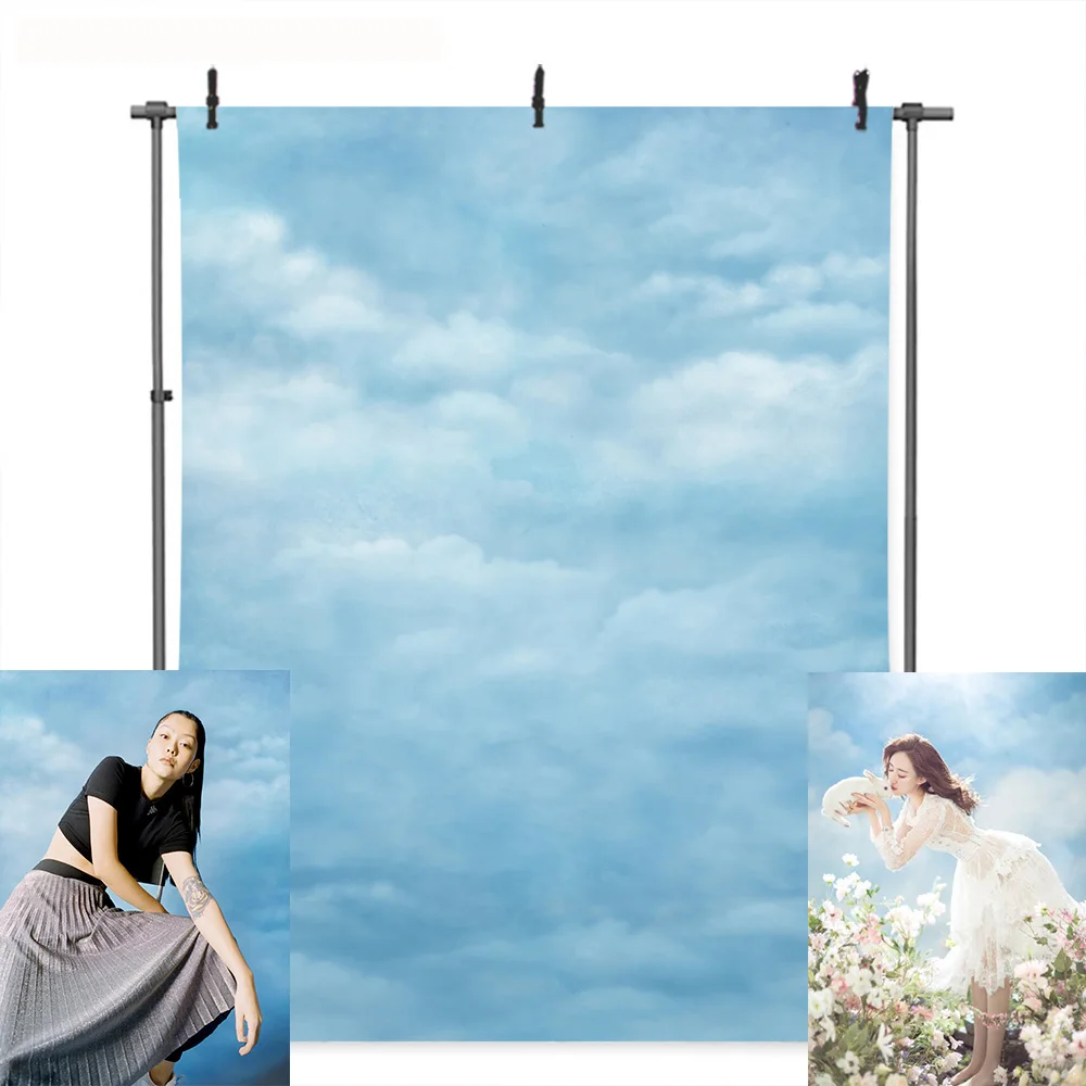 

Blue Sky Cloud Backdrop Photo Studio Natural Scenery Character Portrait Shooting Photography Background Wedding Bridal Photocall