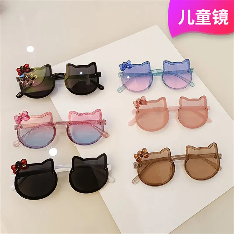 2021 New Infant Kids Baby Girls Boys Fashion Sunglasses Cartoon Bear Solid Sun Glasses Outdoor Beach protection Accessories