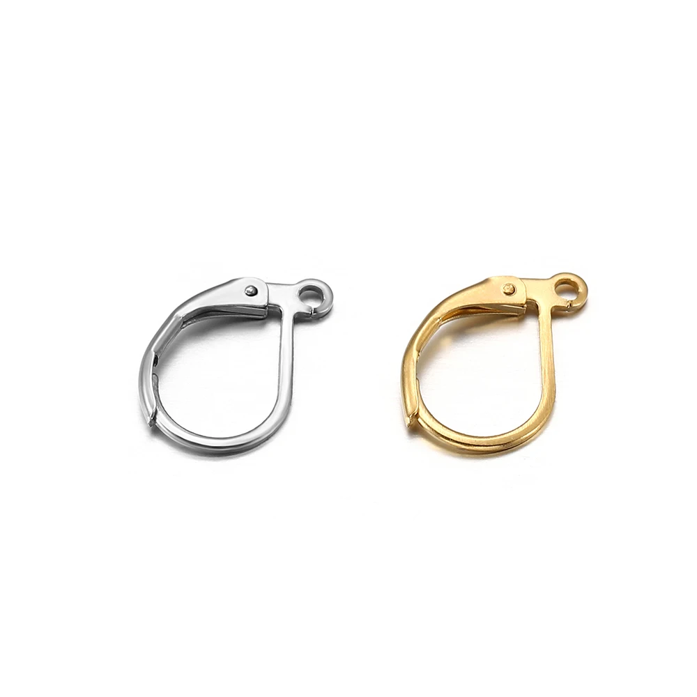 20-50 stücke Gold Edelstahl Hypoallergen Ohrring Haken Fisch Earwire Ohrringe Haken Ohrring Drähte Für Schmuck Maki – Detail 9
