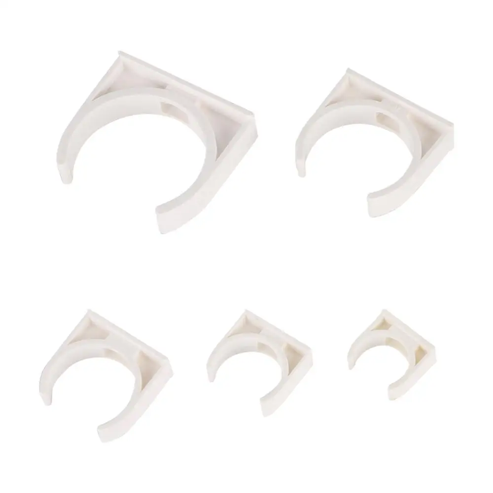 Water Pipe Fixing Clip 20/25/32/40/50mm PVC Pipe Clamps Water Pipe Support Garden Irrigation Tube Bracket Pipe Fittings 10 Pcs