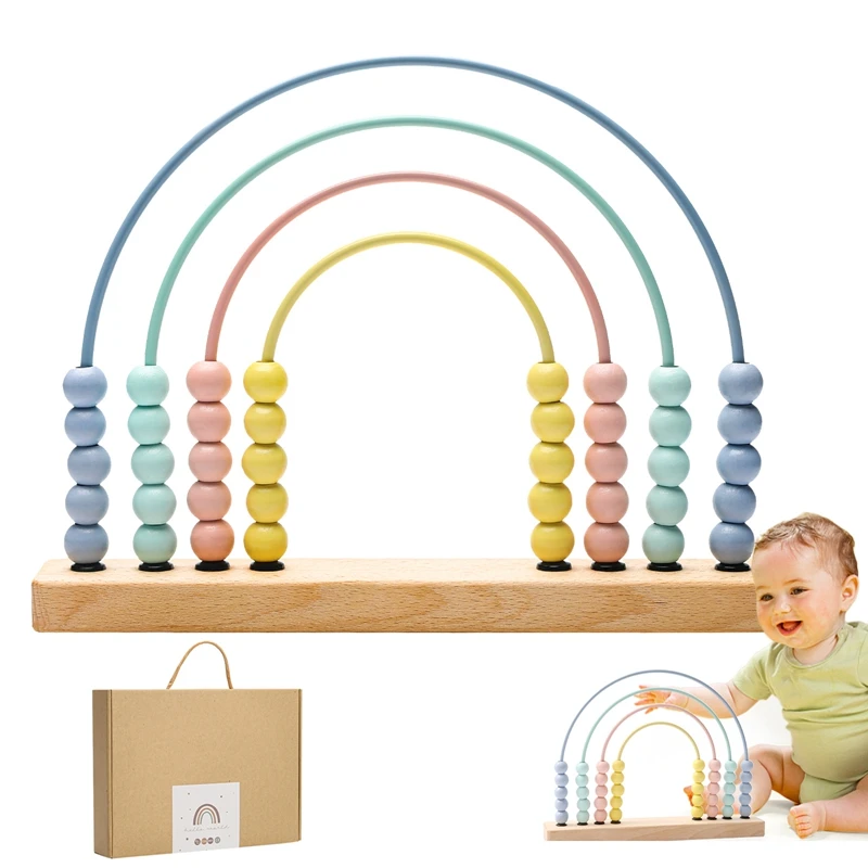 Bambini Montessori in legno abaco giocattoli Set bambini apprendimento della matematica precoce giocattolo conteggio calcolo perline abaco intelligenza gioco regalo