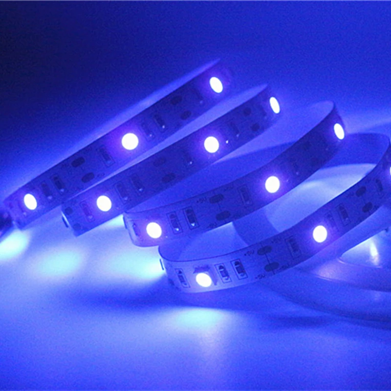 DC 5V Ultraviolet Strip Light SMD 5050 30LED/m USB LED Strip Waterproof for Fluorescent Violet DJ Screen Test and Disinfection