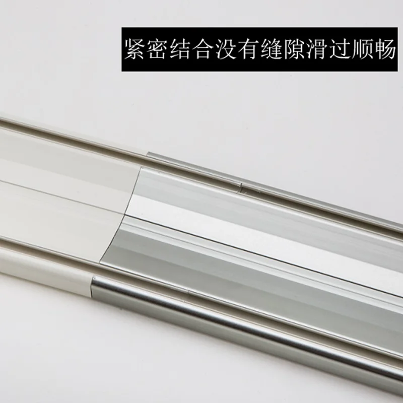 Thick Double Rails Design Straight Curtain Track Side Nano Silence Curtain Rod Accessories Ceiling Installation