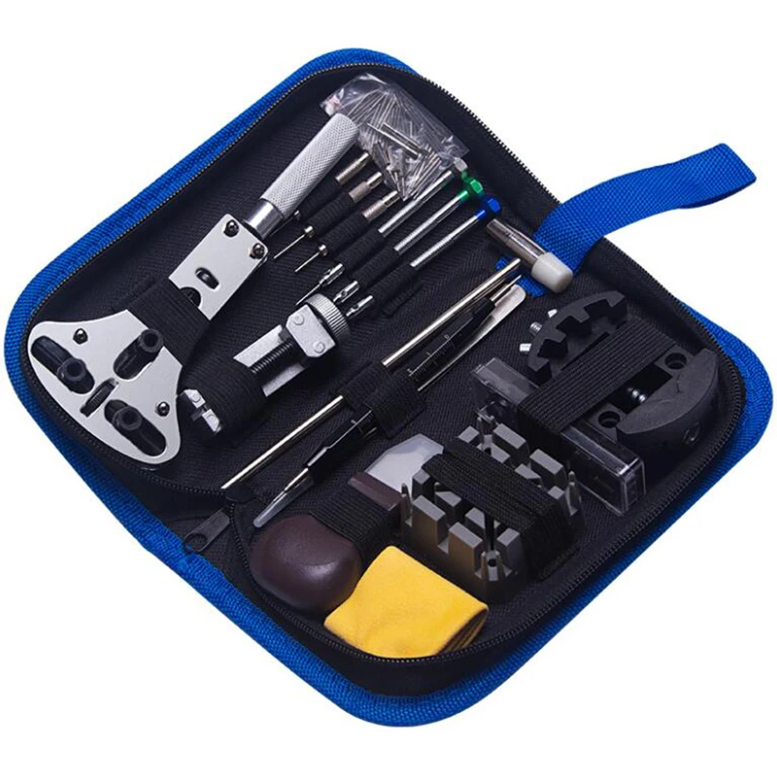146PCS/Set Watch Repair Tools Kits, Watch Battery Replacement Watchband Link Remover Spring Bar Tool Kit with Carrying Case