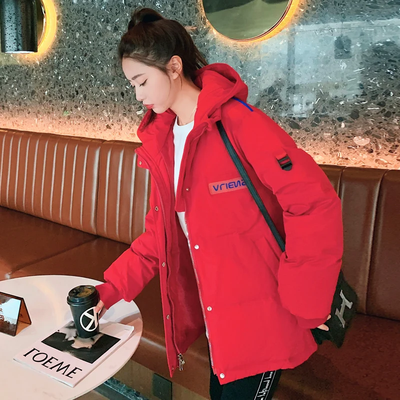 Down jacket women 2021 new winter women's down jacket white duck down hooded jacket long-sleeved warm parka jacket casual jacket