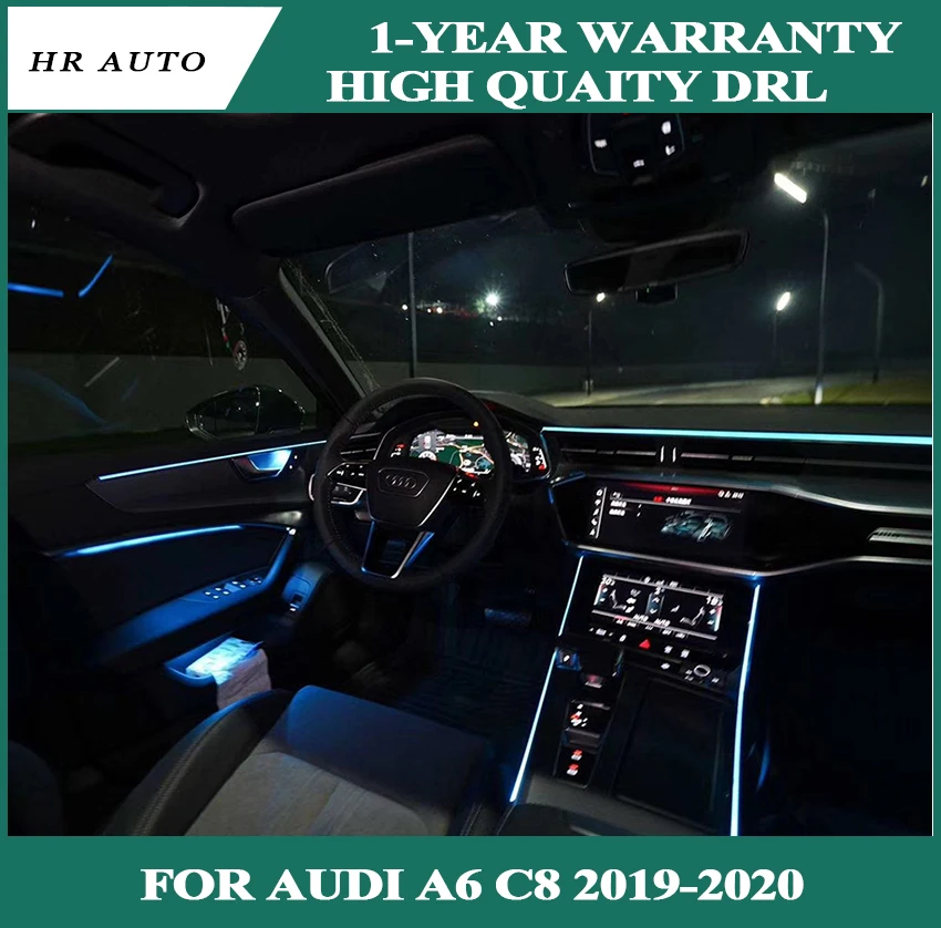 FOR Audi 19 A6L C8 LED ambient light Interior atmosphere light door light Footwell light original MMI control