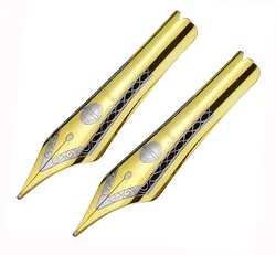2 PCS / 3 PCS Yongsheng 699 Fountain Pen Nibs Spare Pen Nibs Original EF/F/M Size for  699, Golden / Silver Color