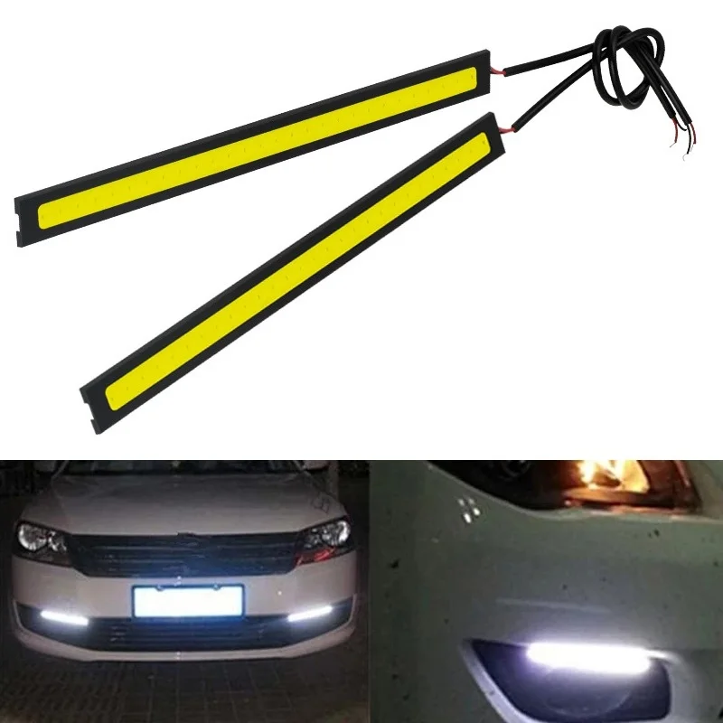 Car LED Strip Light Waterproof Daytime Running Light DC12V DRL COB LED Strip Light Bar LED Turn Signal Ligh For Automotive