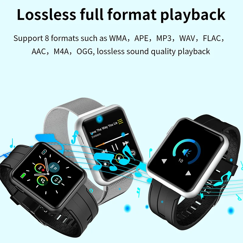 

Bluetooth Smart Watch MP3 player via Earphone smart band Support Skipping rope cycling table tennis badminton MP3 wristwatch