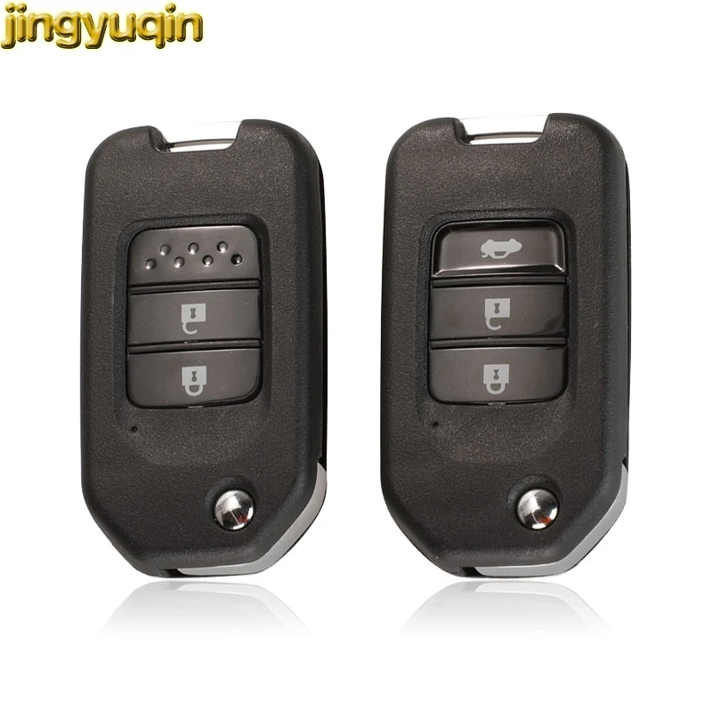 

Jingyuqin Remote Flip Car Key Shell Suit For Honda Civic Accord City CR-V Jazz XR-V Vezel HR-V FRV 2/3 Buttons Original Key