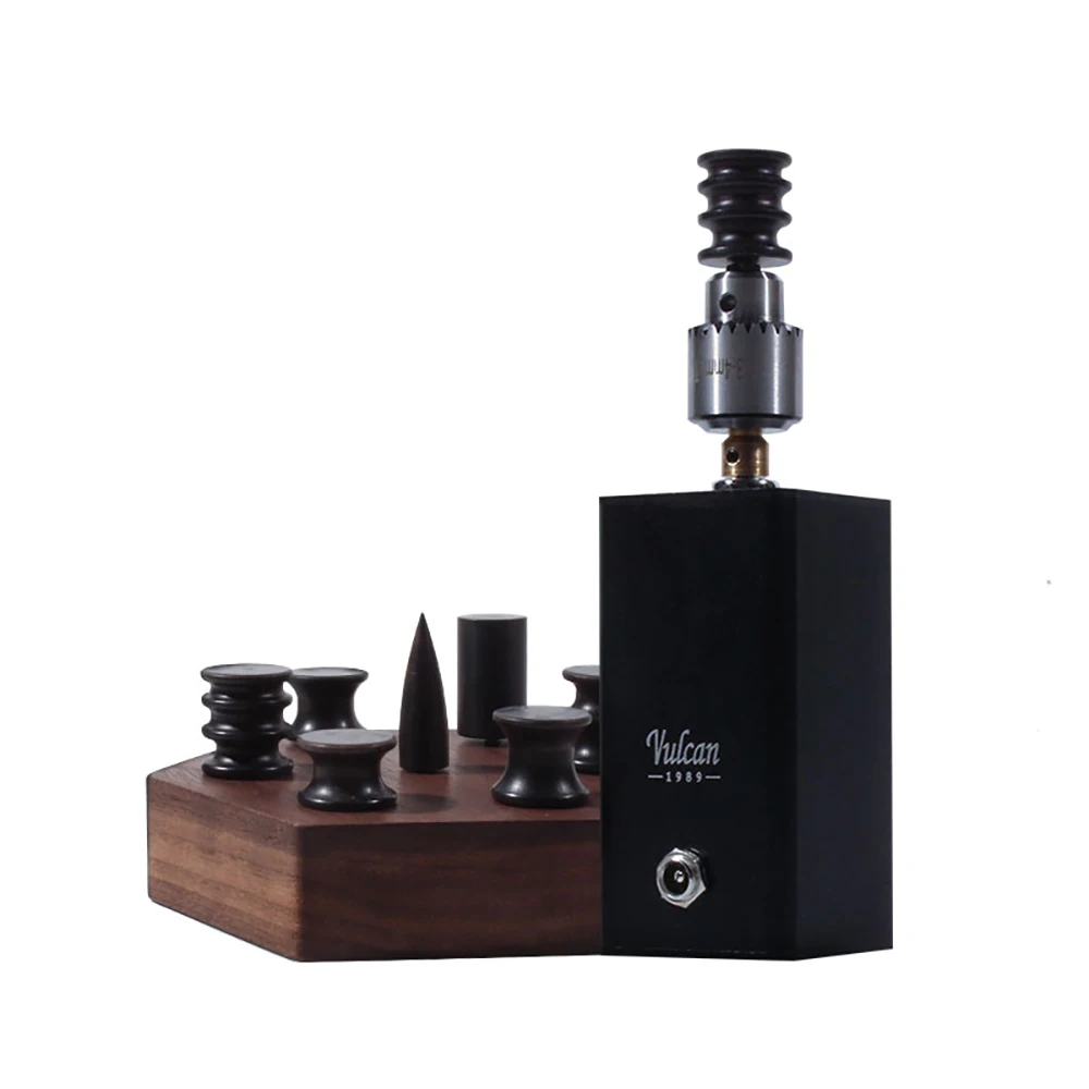 AC 100-240V Electric Leather Edge Sanding Burnishing Machine Adjustable Handmade DIY Ebony Polishing Rod Trimming Head Set