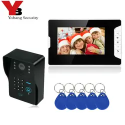 Yobang-LCD Color Screen Video Door Bell, Phone Video Intercom, Home Gate Entry System, Segurança para Apartamento, 7 polegadas