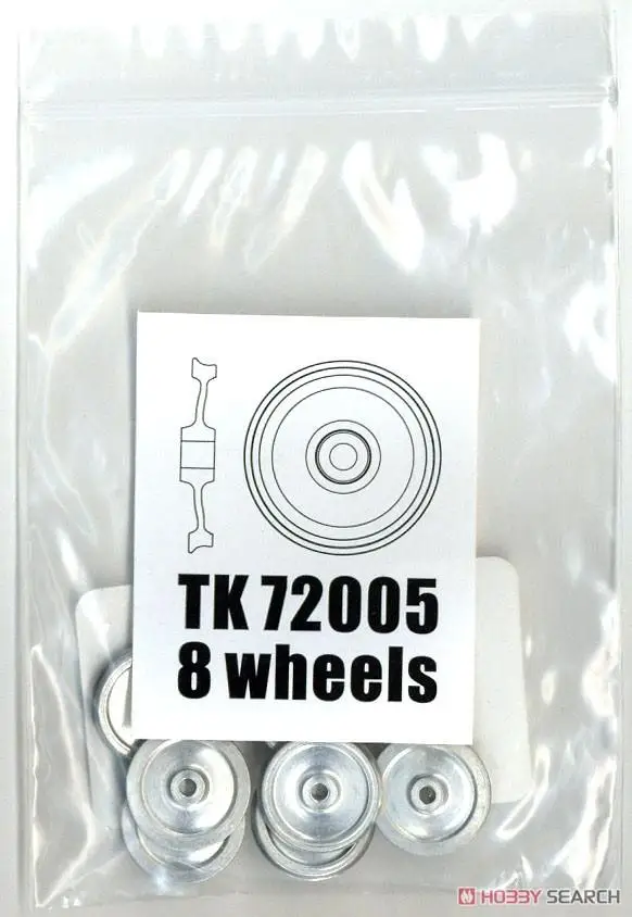 T-MODEL TK72005 1/72 scale  Metal Wheel Set for German 50T  SSys Schwerer Platformwagen