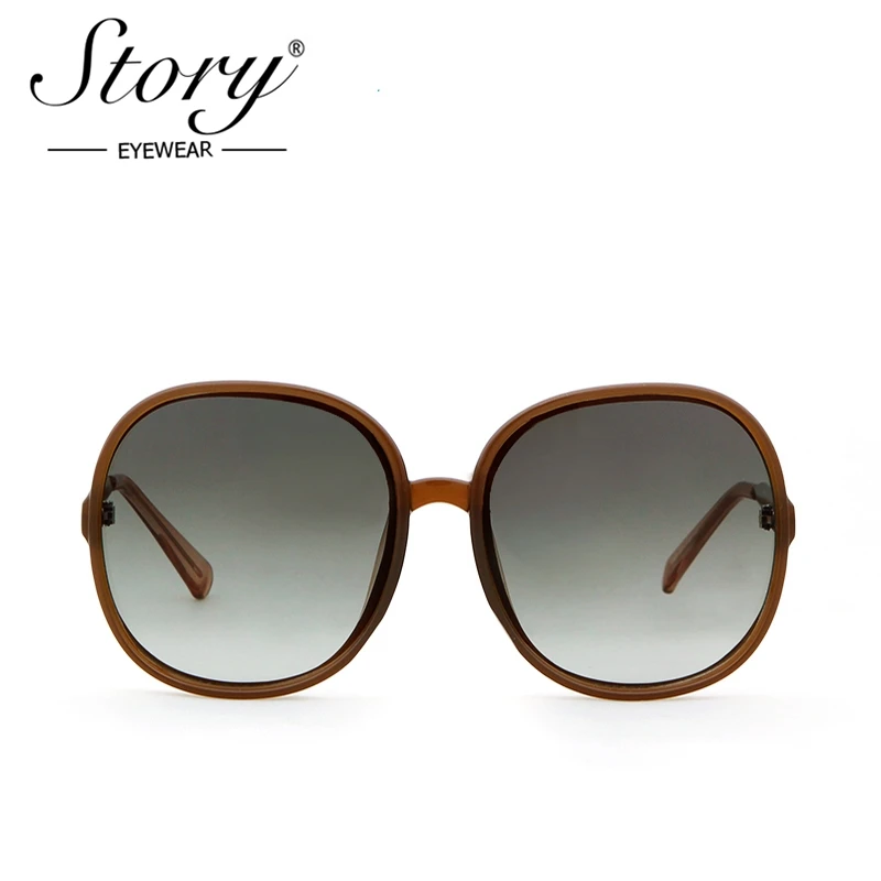 STORY Brand Designer Big Frame Sunglasses Female UV400 Shades Dark Green Women Sunglasses Oversized Luxury Sun Glasses oculos image 2