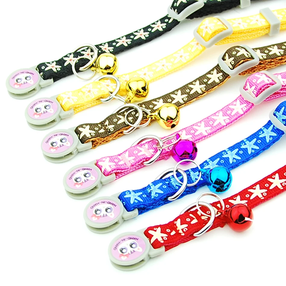 3 pieces/lot Cat Collar  Breakaway Safety Adjustable Pet Supplies Kitten Starfish Puppy Cats Necklace Pet Accessories