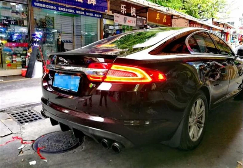 For Jaguar XF XFL 2009 2010 2011 2012 2013 2014 2015 Real Carbon Fiber Rear Diffuser Bumper Spoiler High Quality Upgrade Refits - view 4