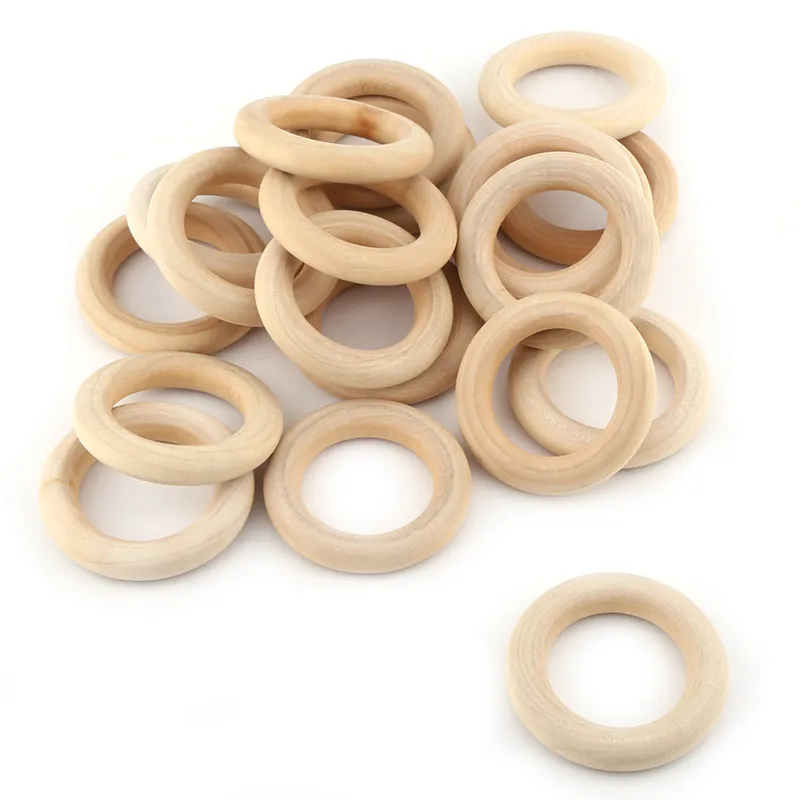 DIY Wooden Ring Natural Handmade Material Wood Crafts Kids Toy Party Wedding Decoration 20 /10 Pcs Wood Circle Hanging Decora