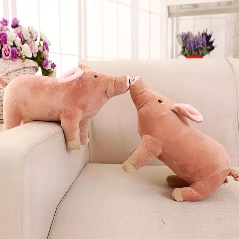 24CM Cartoon Simulation Pig Plush Dolls Toy Figurine Cute Animal Pig Soft Stuffed Dolls Kids Gift