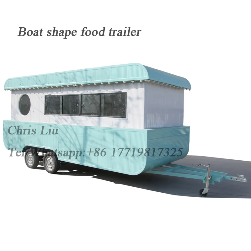 4.6m mobile food cart street food van  Food Trailer caravan coffee cart