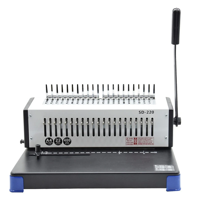 

Manual comb type apron binding machine graphic shop office apron A4 clip strip punch binding machine