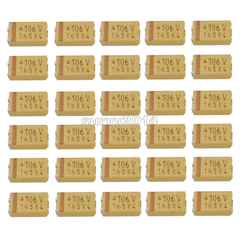 Condensatori al tantalio 5PCS 10UF 35V C6032 Tipo C Precisione Condensatore al tantalio SMD 6032 Chip