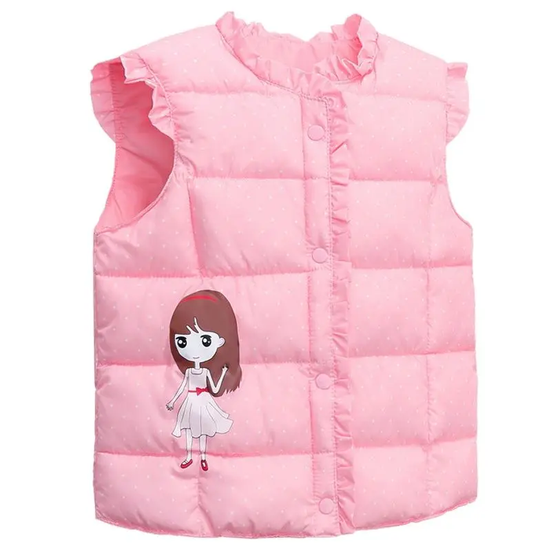 Autumn Children Vest Girl Coat 2021 New Fashion Baby Coats Girls Warm Cardigan Down Jacket sleeveless Waistcoats Kids Outerwear