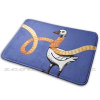 Goose With A Golden Scarf Carpet Rug Non-Slip Water Absorb Door Mat Goose Winter Christmas Xmas Festive Yuletide Seasons