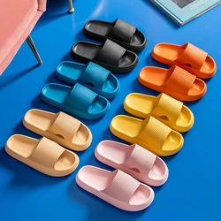 Zapatillas de plataforma gruesa para hombre y mujer, sandalias deslizantes de suela suave Eva para la playa, zapatos antideslizantes para el baño