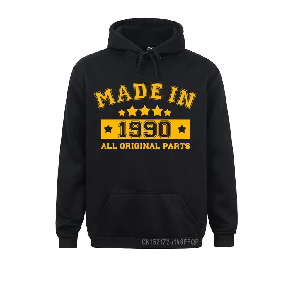 

Fashion Made In 1990 Pullover Men Harajuku Winter Pocket 1990 Birthday Gift Sweatshirts Funny Man Hoodie