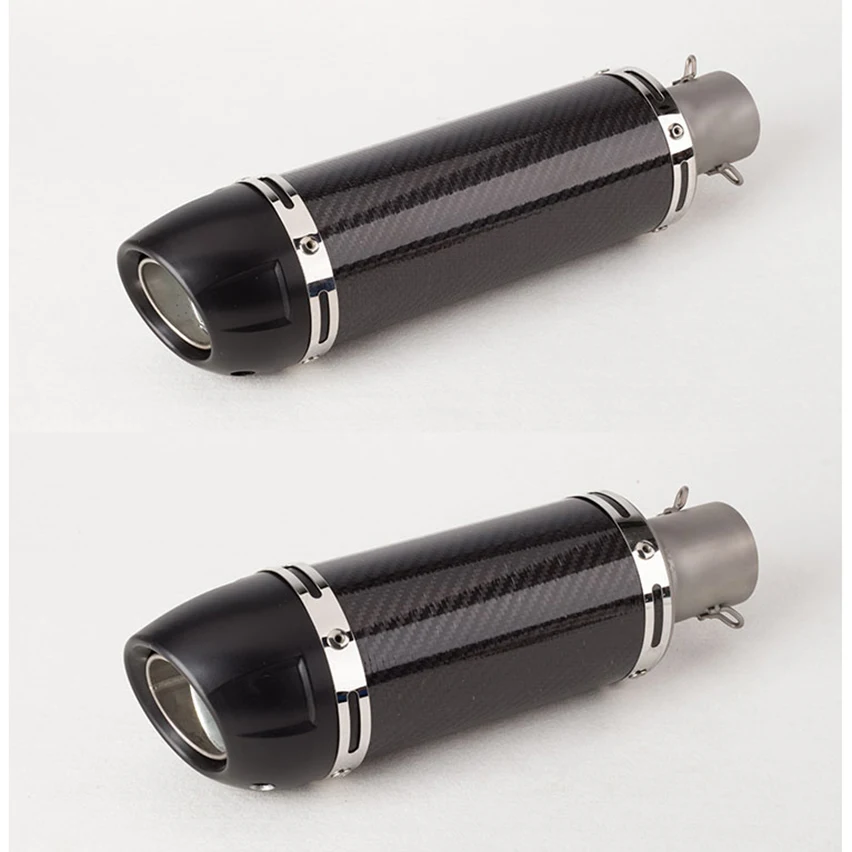 E-Mark Leovince Exhaust Universal Model Motorcycle Carbon Fiber Slip On Exhaust Pipe Muffler Escape for Most Motorcycle